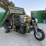 Dual Hydraulic dump five wheels 200CC gasoline tricycle